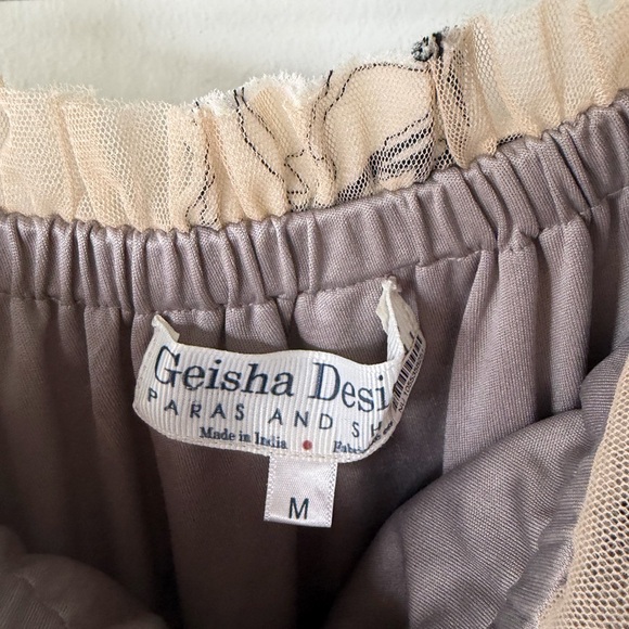 ANTHROPOLOGIE Geisha Designs Georgette Pleated tulle dancer maxi skirt Sz Med - Picture 6 of 10